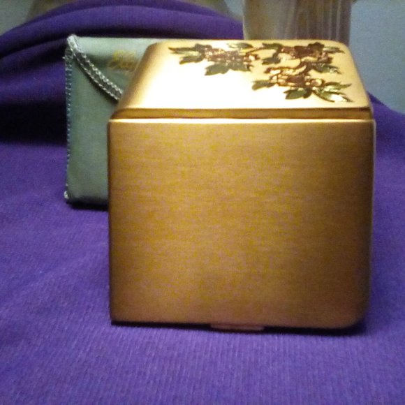 ELGIN AMERICAN COMPACT VINTAGE GOLDEN BRASS 1950s - Picture 5 of 9